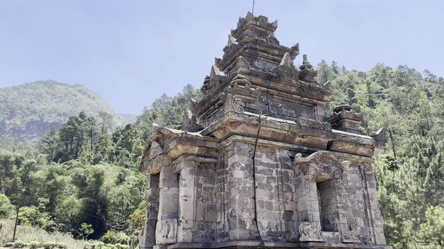 Semarang Regency, Central Java, Indonesia - September 30, 2023: Aesthetic temple video.