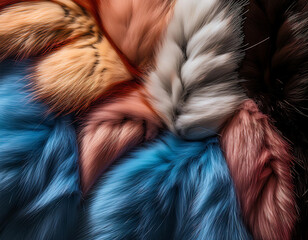 luxurious fur designs vibrant backgrounds showcasing rich textures stunning color combinations