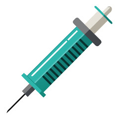 Medical Syringe needle injector vector illustration isolated on a white background