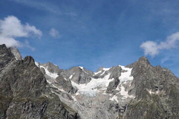 The magnificent Fr&eacute;boudze glacier above the Ferret Valley in Aosta Valley, Italy.
