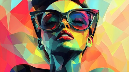 Image of a bright young beautiful stylish woman as the best graphic resource