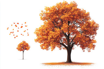 autumn tree with leaves