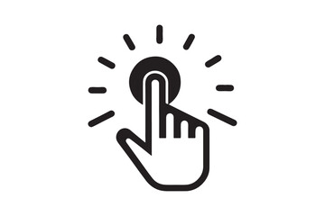 hand icon vector art illustration white background