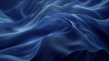 Fototapeta premium Abstract Blue Silk Waves