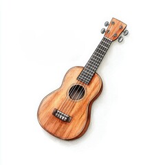 A beautifully crafted wooden ukulele, perfect for music lovers and artists. Ideal for creative projects or music promotions.