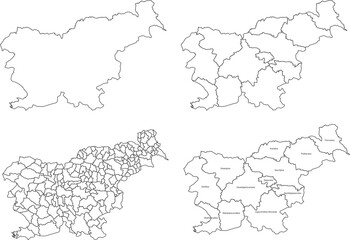 SLOVENIA MAP with its administrative divisions and regions