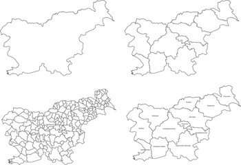 SLOVENIA MAP with its administrative divisions and regions