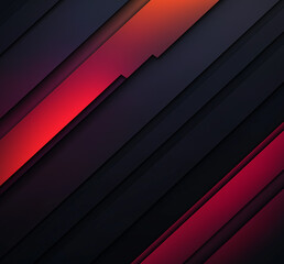 Obraz premium Red and blue abstract background with arrows, simple banner vector graphic design. AI generation.