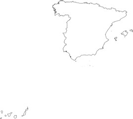 SPAIN MAP with its administrative divisions and regions