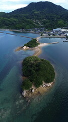 Drone view of Kagawa, Japan