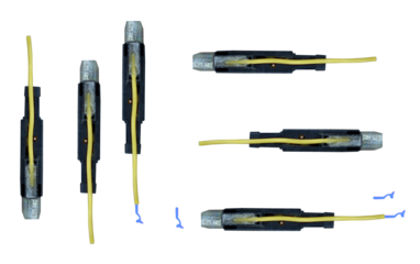 Part of the lighter electromechanical igniter. On isolated transparent background.