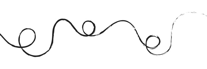 Swoosh, swash underline stroke set. Abstract wavy thin line. Squiggle elements. Vector isolated illustration.