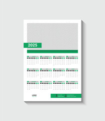 2025 wall calendar template