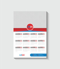 2025 wall calendar template