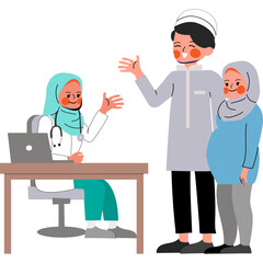 Pregnancy Muslim Woman Consultation Gynecology