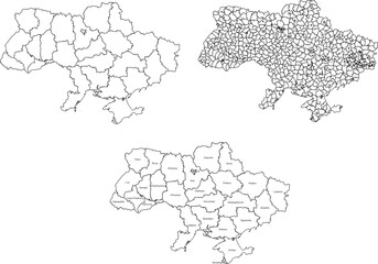 UKRAINE MAP with its administrative divisions and regions