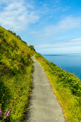 Eine fantastische Wanderung bei den Valley of Rocks zur kleinen Hafenstadt Lynmouth in der Grafschaft Devon - Vereinigtes Königreich