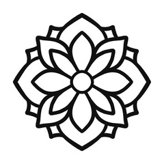 flower Simple Mandala Ornament Illustration Decoration