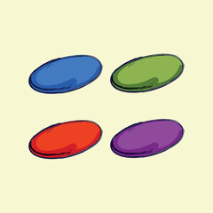 set of handdrawn of speech bubble