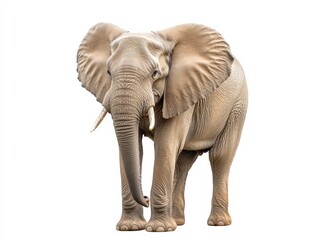 Obraz premium Elephant Ears. Close-up of African Elephant Large Ears Out Isolated on White Background