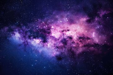A starry sky with a purple hue