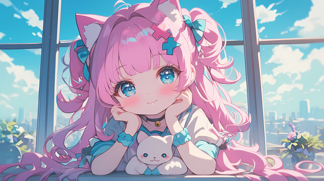 Adorable Chibi Anime Girls in Love &ndash; Kawaii Couple Art