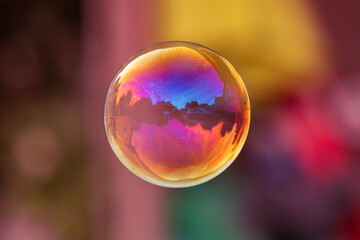 Worlds within worlds _ soap bubble reflections