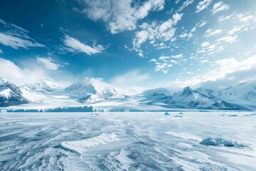 Fototapeta premium Ice mountains and icebergs