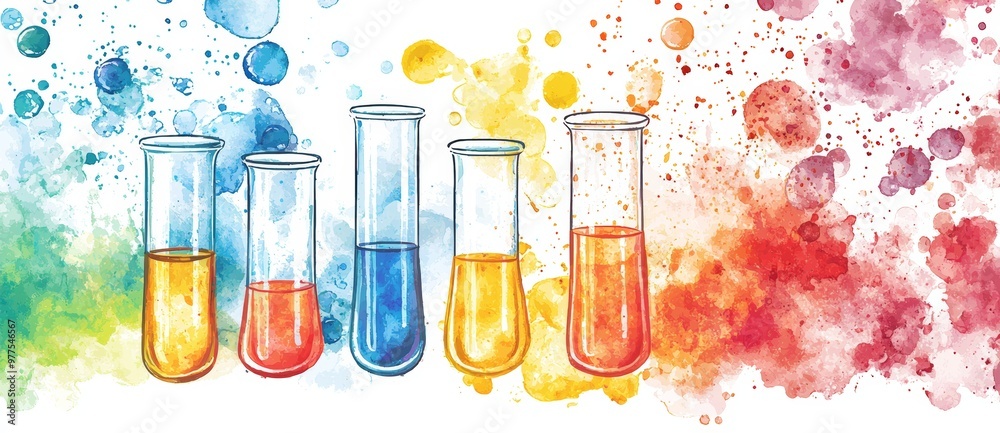 Aufkleber a forensic lab analyses fluid samples for analysis in biotechnology and medical research with copysp
