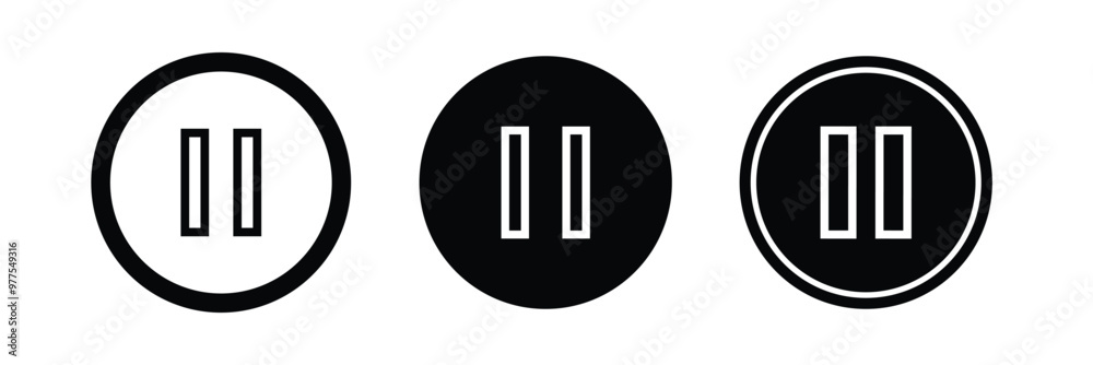 Aufkleber ui ux element pause button.
