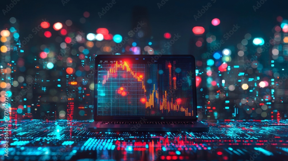 Leinwandbilder Insight report creation, data analysis for performance, digital marketing through search engines and social media, and data science in social media.