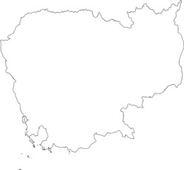 CAMBODIA MAP with its administrative divisions and regions