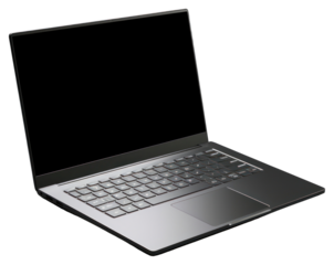 PNG New gen 2024 gaming laptop floating mockup computer screen electronics.