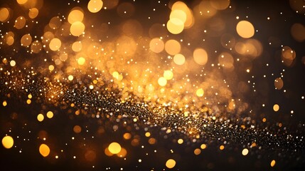 Obraz premium Abstract Golden Glitter Lights Festive Background