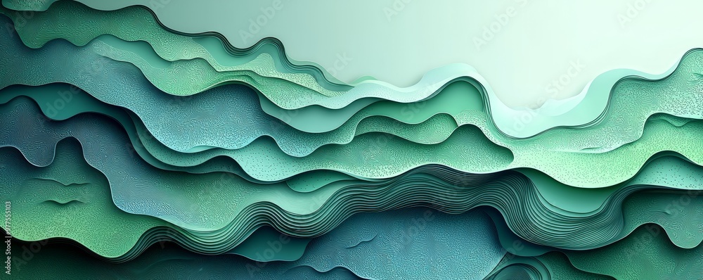 Poster A modern and colorful papercut background with lines, dimensions, and layers