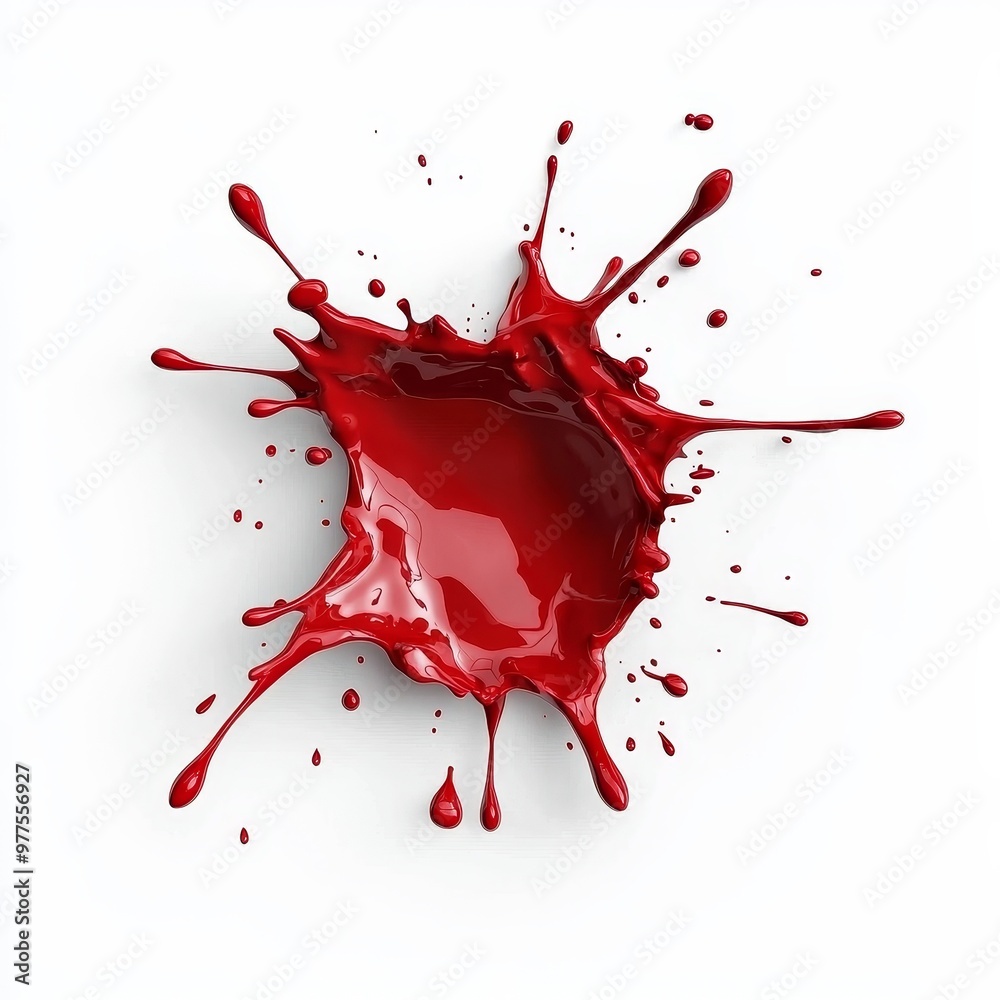 Poster PNG cut-out of blood splashes on a transparent background