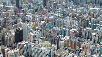Fototapeta premium Drone view of Hong Kong