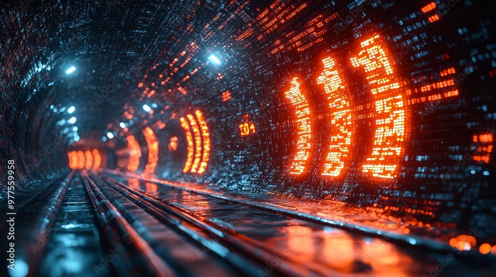 Poster Visualizing the opening of the data warp portal, revealing the dimensions of trending data