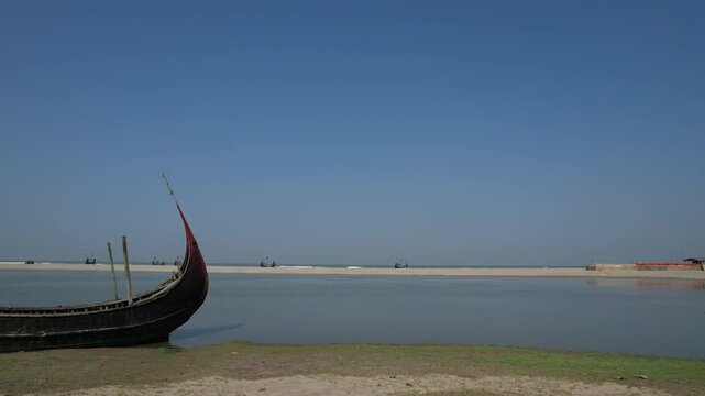 Bangladeshi moon fishing boats, Chittagong, Ukhia, Bangladesh