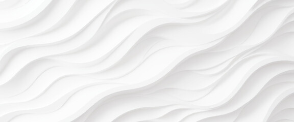 Obraz premium white wave curve lines banner background design. White wave modern abstract background. Luxury horizontal white background for business banner, poster, backdrop, voucher, invite. Vector illustration