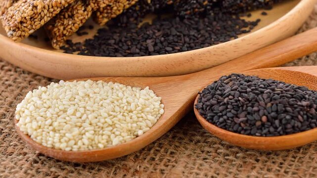 white and black sesame