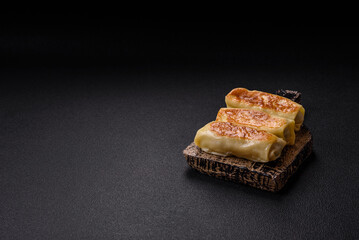 Sweet or savory crepe with different fillings for a hearty breakfast