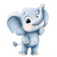 blue elephant cartoon