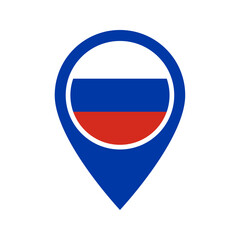 Russia flag location icon