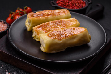 Sweet or savory crepe with different fillings for a hearty breakfast