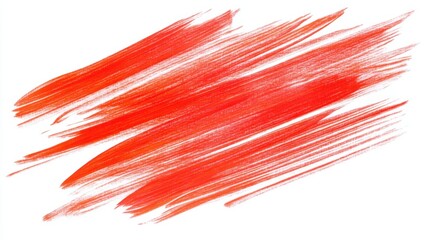 Vivid red pencil strokes arranged dynamically against a transparent background providing a raw and expressive design element for artistic concepts