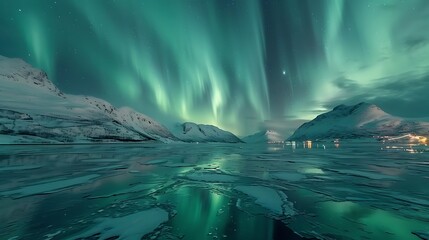 Experiencing the Northern Lights in Tromsø, Norway, provides a front-row seat to one of nature’s most spectacular light shows as vibrant auroras dance across the Arctic sky. The ethereal colors 