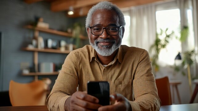 a smartphone with a homemade video of a retired black man 