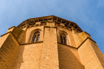 Exterior view of the Church of Saint John Baptist in Santoyo in Palencia