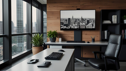 Fototapeta premium Modern Office Desk Setup